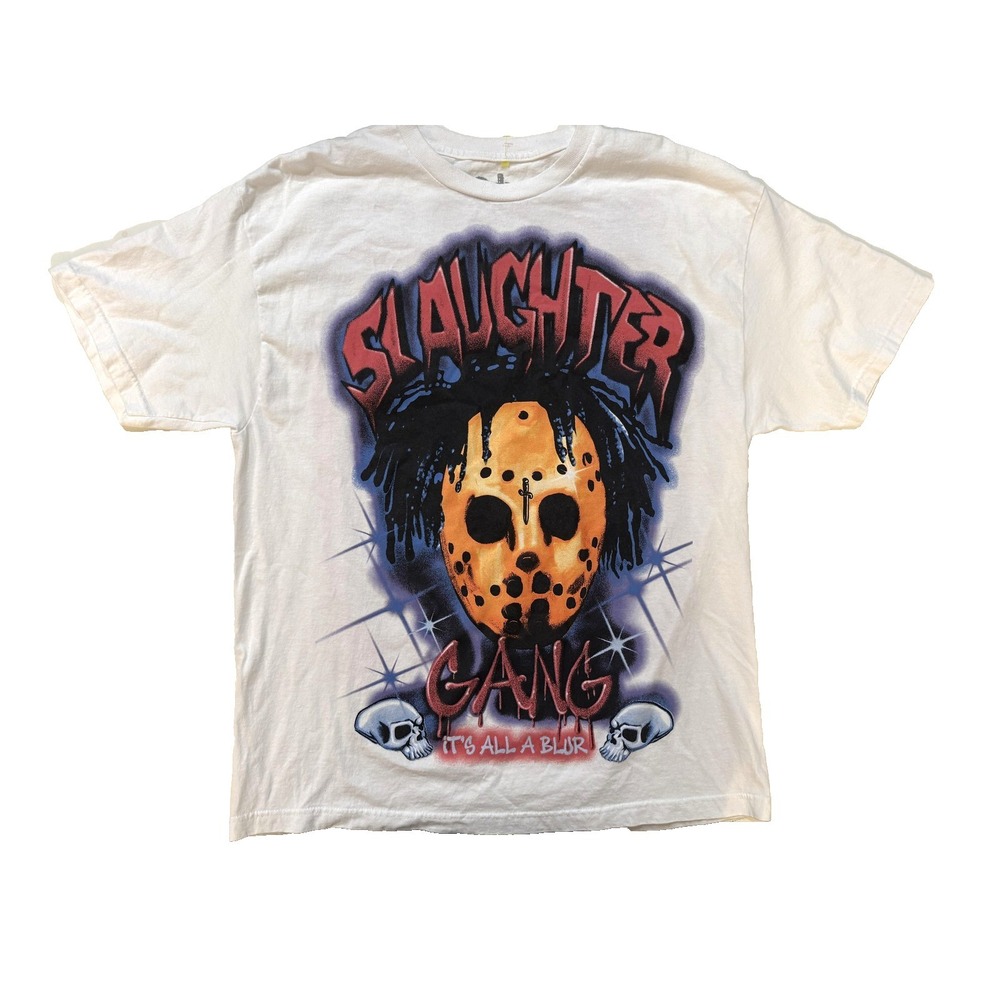 21 Savage Shirt Mens XL White Slaughter Gang It's All A Blur Tour Tee‎ Hip Hop